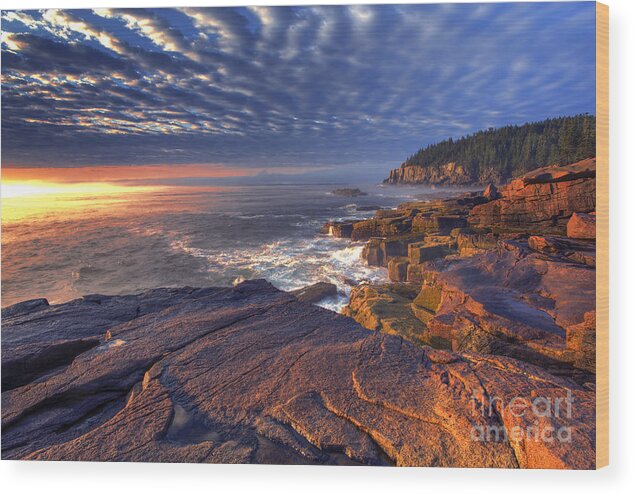 Otter Cove Wood Print featuring the photograph Otter Cove Sunrise by Marco Crupi