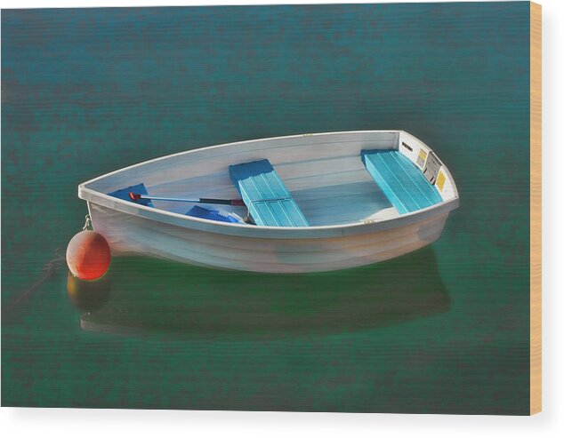 Massachusetts Wood Print featuring the photograph Rockport Row Boat by Joann Vitali