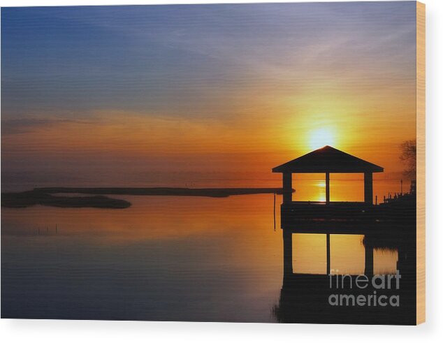 Swansboro North Carolina Wood Print featuring the photograph Still Waters by Benanne Stiens