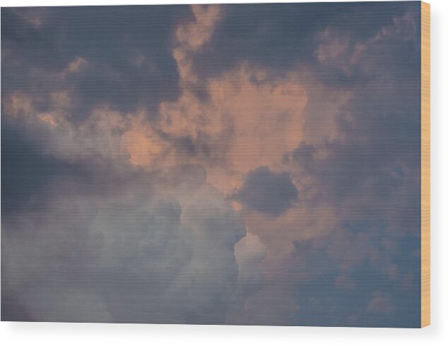 Cloud Texture Wood Print featuring the photograph Stormy Clouds VIII by Bradley Clay