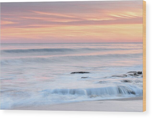 Sunrise Wood Print featuring the photograph Sunset Photography Art - Pastel Blue By Jo Ann Tomaselli by Jo Ann Tomaselli