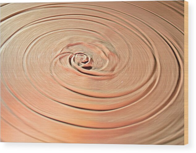 Abstract Wood Print featuring the photograph Swirling Sand by Richard Krebs