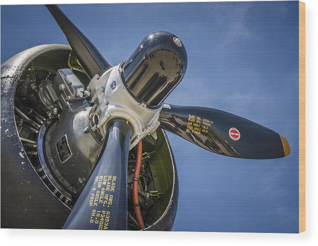 Airplane Wood Print featuring the photograph The Prop by Bradley Clay