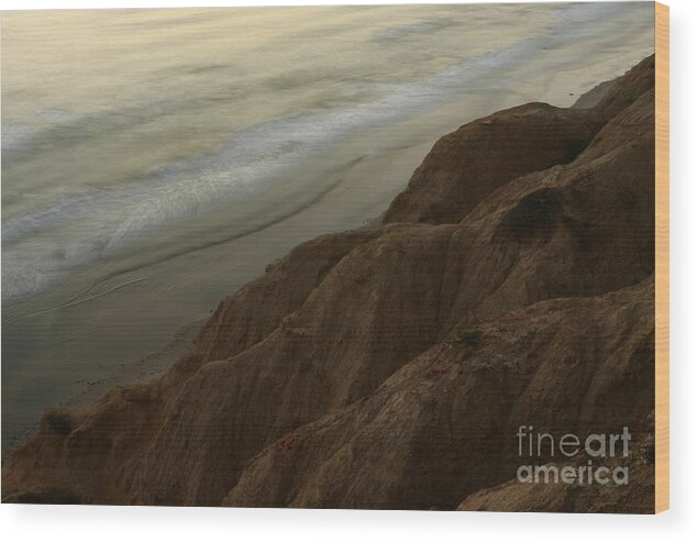 Landscapes Wood Print featuring the photograph Torrey Pines Waves #2 by John F Tsumas