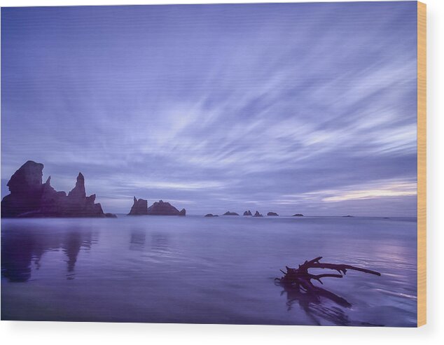 Purple Wood Print featuring the photograph Violet Vista by Jon Glaser