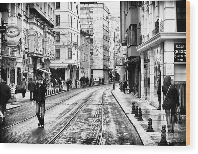 Istanbul Street Daze Wood Print featuring the photograph Istanbul Street Daze by John Rizzuto