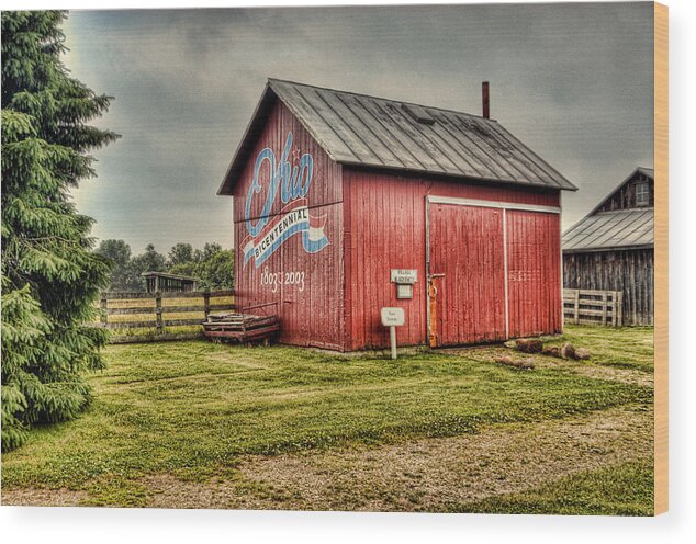 Red Barns Wood Print featuring the photograph Ohio Barn by Mary Timman
