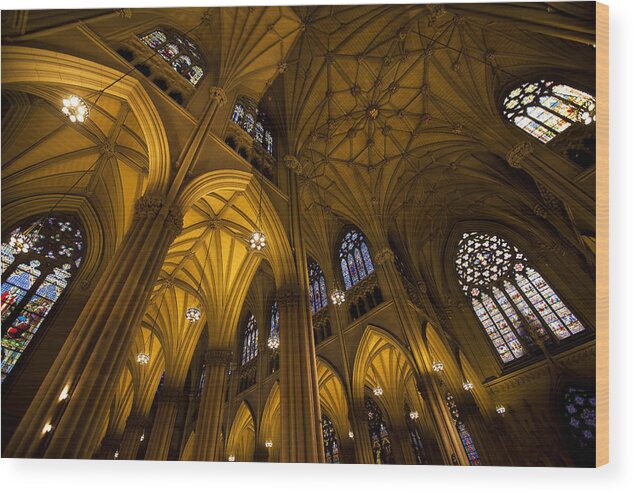 St Patrick's Cathedral Wood Print featuring the photograph Sanctuary by Sara Hudock