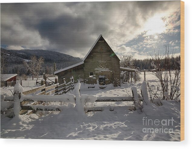 Boundary County Wood Print featuring the photograph Purcell Barn #1 by Idaho Scenic Images Linda Lantzy