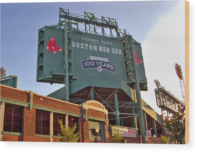 Fenway Park Wood Print featuring the photograph 100 Years at Fenway by Joann Vitali