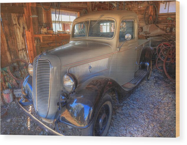 1937 Ford Wood Print featuring the photograph 1937 Ford Pickup Truck by Donna Kennedy