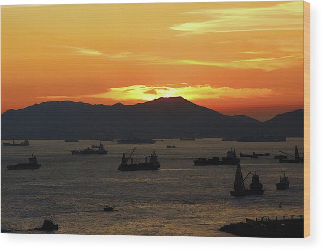 Harbor Wood Print featuring the photograph A World Away- Hong Kong Harbor by Xine Segalas