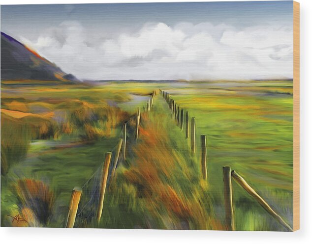 Achill Island Wood Print featuring the painting Achill Island - West Coast Ireland by Bob Salo