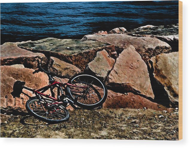 Maine Wood Print featuring the photograph Beach Bike by Tom Prendergast