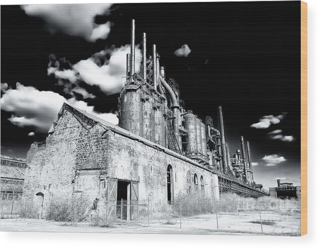 Bethlehem Steel Wood Print featuring the photograph Bethlehem Steel by John Rizzuto
