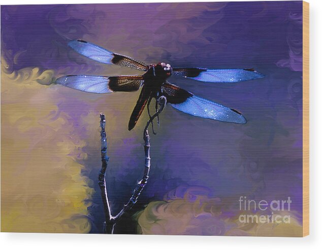 Dragonfly Wood Print featuring the digital art Change by Lisa Redfern