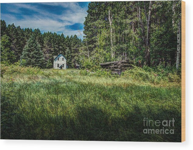 Abandoned Wood Print featuring the photograph Farm in the Woods by Roger Monahan