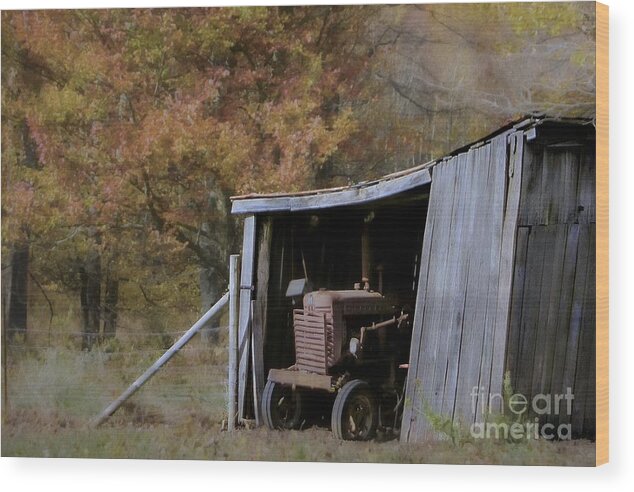 Farmall Wood Print featuring the photograph Farmall Tucked Away by Benanne Stiens