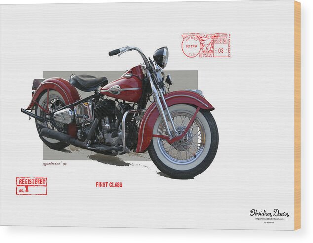 Harley Davidson Wood Print featuring the photograph First Class HD by Gary Gunderson