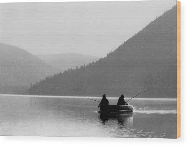 Landscape Wood Print featuring the photograph Fishermen Canadian Rockies by Neil Pankler