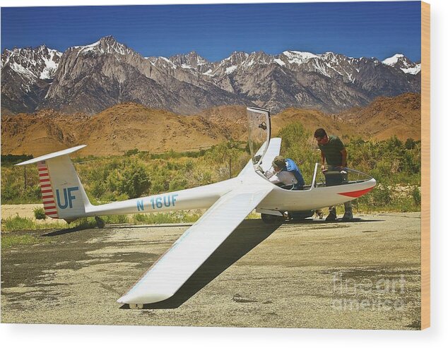 Transportation Wood Print featuring the photograph I See the Parachute Where's the Engine by Gus McCrea