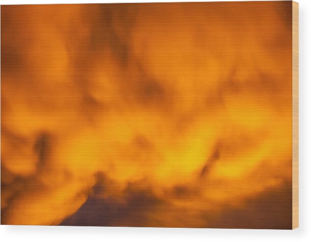 Sunset Wood Print featuring the photograph Mixed Feelings by Az Jackson