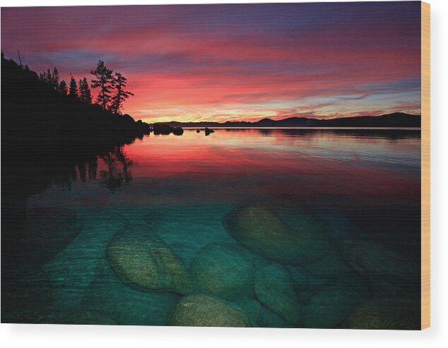Lake Tahoe Wood Print featuring the photograph Lake Tahoe Jewels by Sean Sarsfield