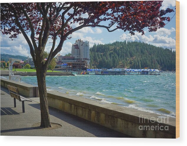  Wood Print featuring the photograph Lakefront CDA by Idaho Scenic Images Linda Lantzy