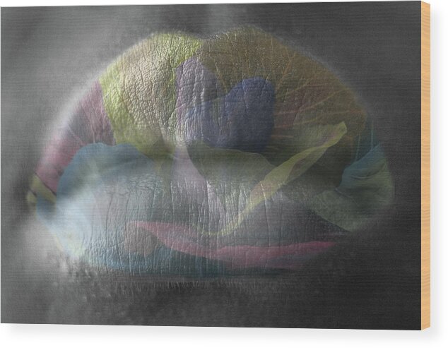 Lips Wood Print featuring the photograph Lips by M Kathleen Warren
