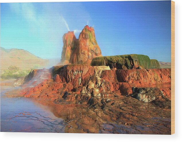 Travel Wood Print featuring the photograph Meet The Fly Geyser by Sean Sarsfield