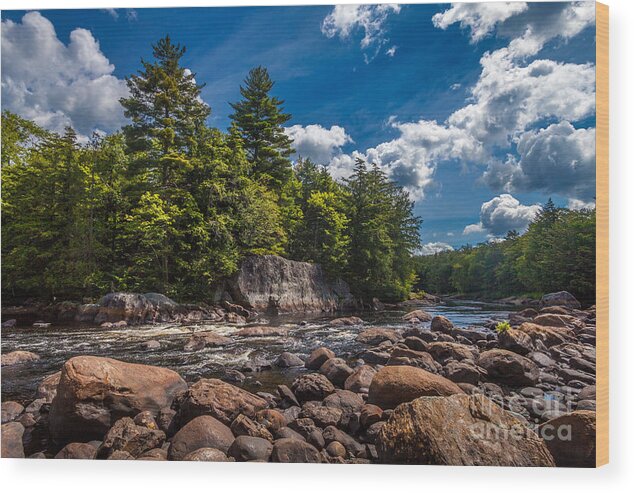 Adirondack Wood Print featuring the photograph Moose River by Roger Monahan