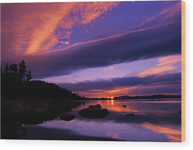 Lake Tahoe Wood Print featuring the photograph Oh My LakeTahoe by Sean Sarsfield