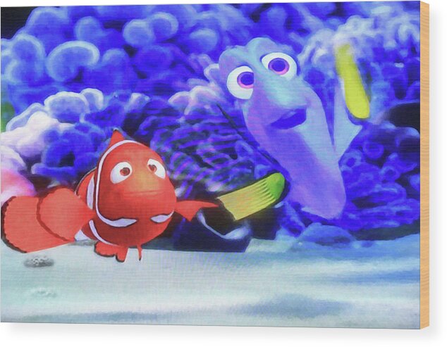 Finding Nemo Wood Print featuring the photograph Nemo and Dory by Donna Kennedy