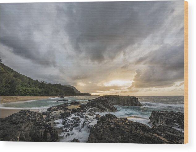 Art Wood Print featuring the photograph On Kauai's Coast by Jon Glaser
