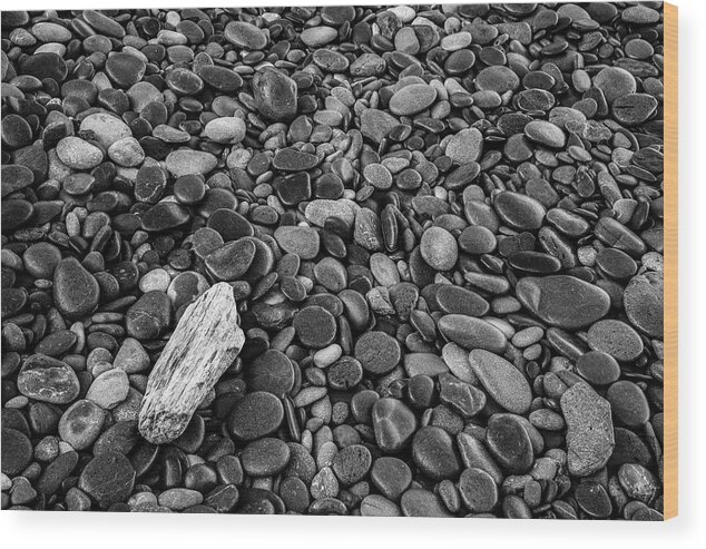 Ruby Beach Wood Print featuring the photograph Pebbles and Rocks by Jon Glaser