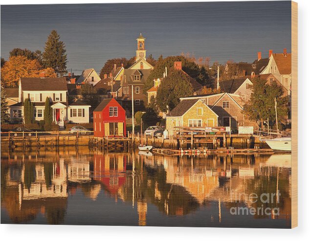Architecture Wood Print featuring the photograph Portsmouth Reflections by Susan Cole Kelly