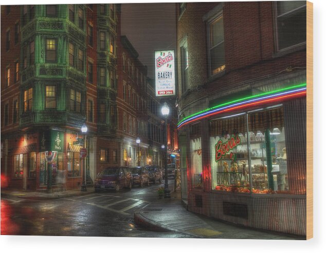 Boston Wood Print featuring the photograph Prince and Salem - North End Boston by Joann Vitali