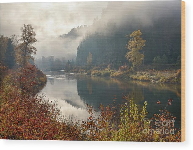 Calder Wood Print featuring the photograph Reflections in the Joe by Idaho Scenic Images Linda Lantzy