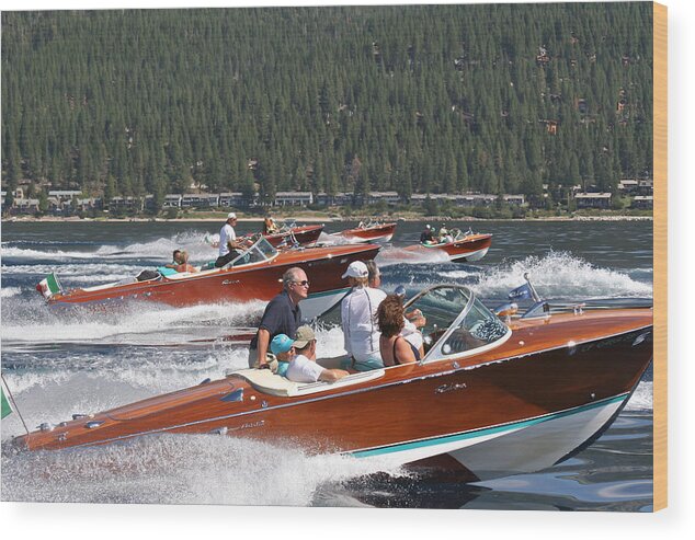 Riva Wood Print featuring the photograph Riva Aquarama Fun by Steven Lapkin