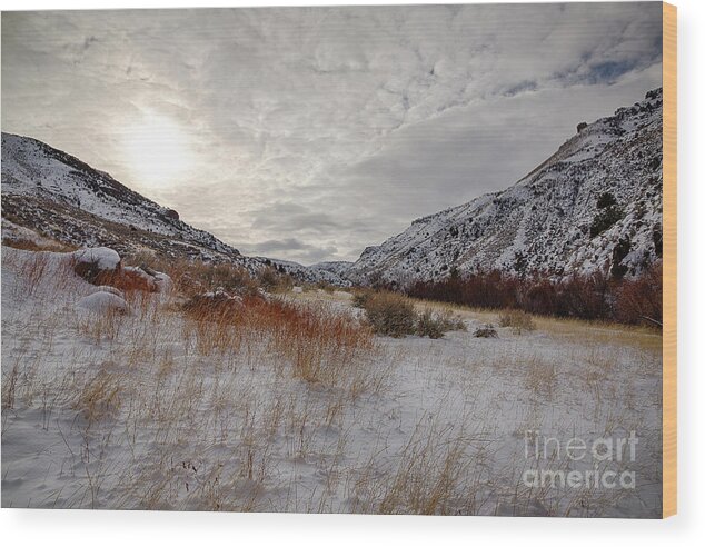 Idaho Wood Print featuring the photograph Rock Bound Sun by Idaho Scenic Images Linda Lantzy