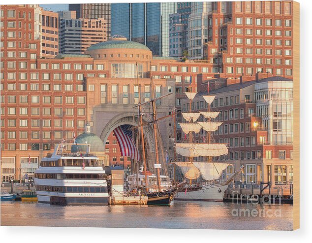Asta Wood Print featuring the photograph Rowes Wharf by Susan Cole Kelly