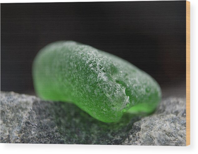Seaglass Wood Print featuring the photograph Sea Glass 1 by WB Johnston
