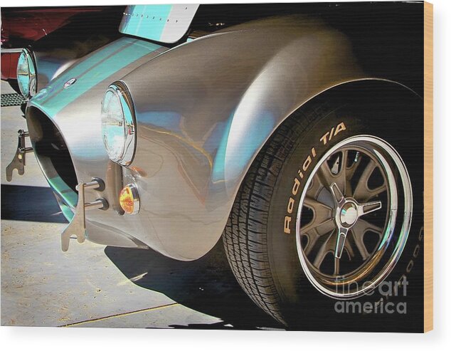 Transportation Wood Print featuring the photograph Shelby Cobra Abstract by Gus McCrea