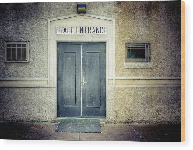 St. Louis Wood Print featuring the photograph St. Louis Stage Entrance by Spencer McDonald