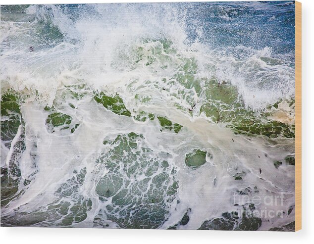 Acadia National Park Wood Print featuring the photograph Storm Wave by Susan Cole Kelly