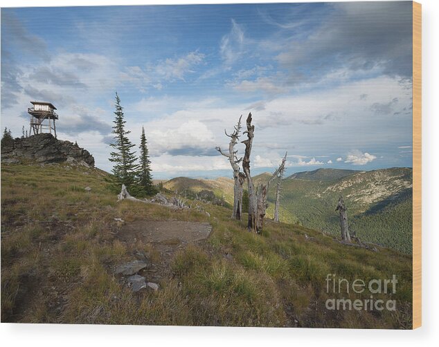 Bonner County Wood Print featuring the photograph Sundance Lookout by Idaho Scenic Images Linda Lantzy