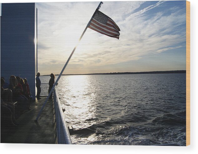 Boat Wood Print featuring the photograph Sunset Cruise by Margie Avellino