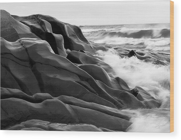 Lake Superior Wood Print featuring the photograph Superior Edge    by Doug Gibbons