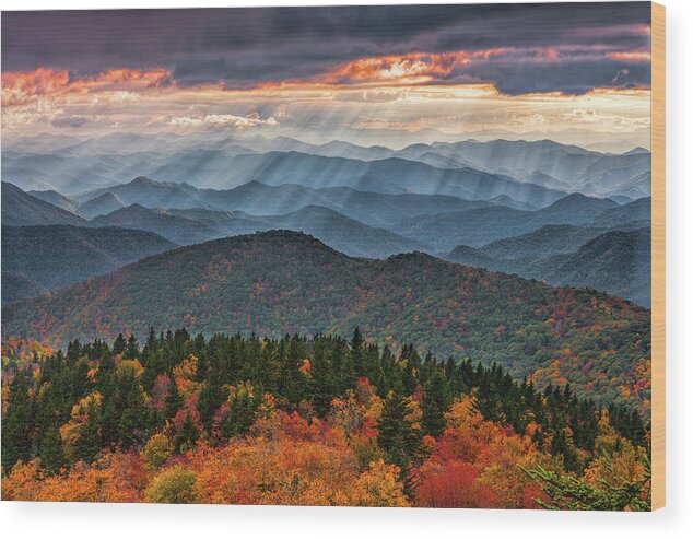 North Carolina Wood Print featuring the photograph The Sun Always Shines Somewhere by Dan Carmichael
