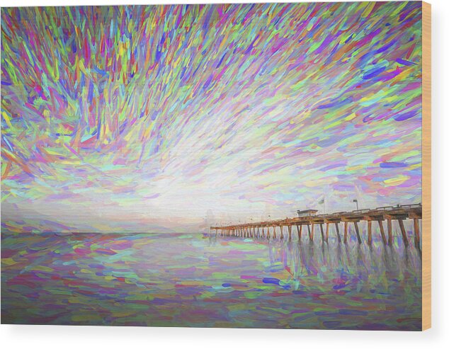 Amber Wood Print featuring the digital art Tracking the Sky II by Jon Glaser